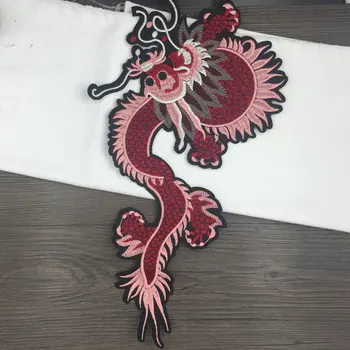 Broderie patch-uri pentru haine Decoratiuni Dragon mare de patch-uri de Fier pe aplicatii pentru blugi parches ropa plancha Meserii P514 1Pair