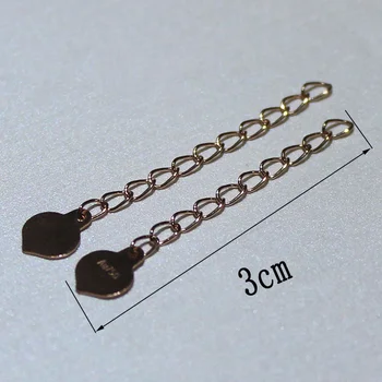 PRIMUL SPECTACOL de 3 mm Lungime Colier Lanț de Extensie 18k Aur Galben de Metal pentru Bratara Extinse Lanțuri Vrac pentru Bijuterii DIY Face