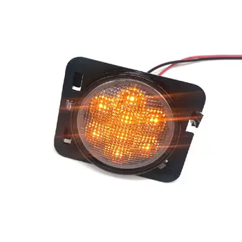 1 Pereche Amber LED pentru Lumina de Semnalizare Aripa Partea de Lumina Combo Obiectiv pentru perioada 2007-2017 Jeep Wrangler JK Lampa cu Lumini de Semnalizare