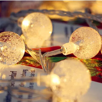 20 40 LED glob de Cristal Lumini Șir de 3*Baterii AA Lumini de Basm Lampa de Gradina Lumina de Crăciun, Anul Nou, Decoratiuni de Nunta Petrecere