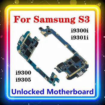Original, Placa de baza Pentru Samsung Galaxy S3 I9300 / I9305 / I9300I / I9301I Placa de baza Cu Chips Integral Curat Logica Bord 16GB