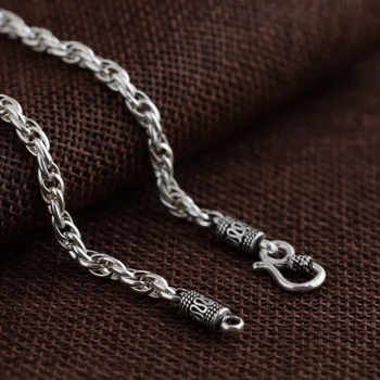 BOCAI S925 argint colier proces de sex Masculin bani degetar S cârlig lanț de argint Thai moda brățară pentru femei