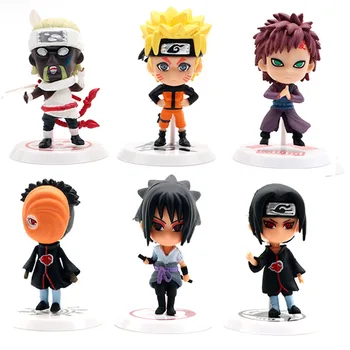 19 Generație Drăguț Anime Naruto 8cm PVC Garaj Kit Model Set Complet Papusa Drăguț Naruto, Sasuke, Kakashi Cadou de Acțiune Figura jucărie joc