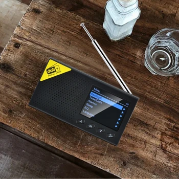 Portabil Bluetooth Radio Digital DAB/DAB+ și FM Receptor Reîncărcabilă Ușor Desktop Acasă Radio de 2.4-inch LCD Ceas de Timp
