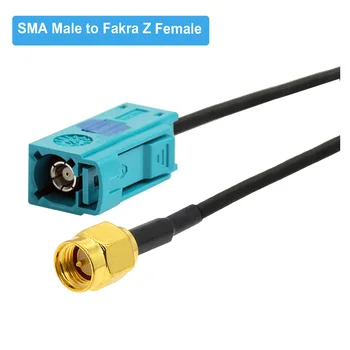 1BUC Fakra Z Feminin Jack să-SMA Male Plug RG174 Antena GPS Cablu Extensie Adaptor Coaxial RF Pigtail pentru Auto Vehicul Auto