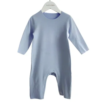 Copilul Sleepwear Plin Culoare Solidă Pijama Boy Salopeta De Primavara Toamna Iarna Salopetă Mânecă Lungă Talie Mare Copii Mici Haine