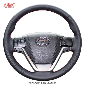 Yuji-Hong Volan Masina Acoperă Caz pentru Toyota Highlander din Piele cusute de Mână de Sus Strat de Vacă din Piele Acoperi