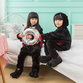 Copil Adult Bat Kigurumi Onesie Femei Costum De Animal De Lux Moale Anime Cosplay Sleepwear Copil Boy Salopeta De Iarna Pentru Fete