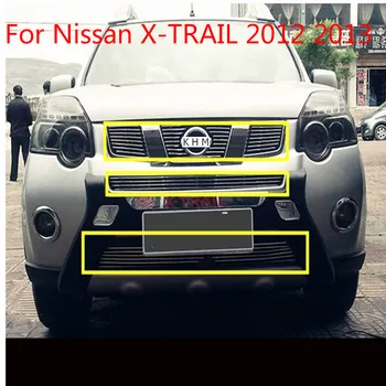 Pentru Nissan X-TRAIL 2012 2013 , de Înaltă calitate din aliaj de Aluminiu Grila Fata Apropiere Tăiați Curse Gratare Tapiterie