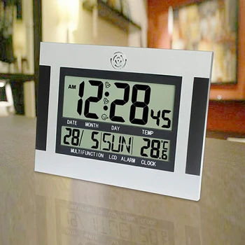 Digital de Proiectie Ceas cu Alarma Snooze Timp Termometru Calendar LCD Backlite