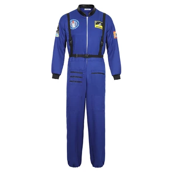 Costum de astronaut adult astronaut salopeta costum bărbați femei costum de zbor halloween cosplay-o singură bucată salopeta albastru alb portocaliu