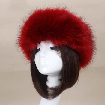 Moda Pufos Faux Blana de Vulpe pentru Femei Pălărie de Iarnă de Schi Capul Ureche Cald Capac nou
