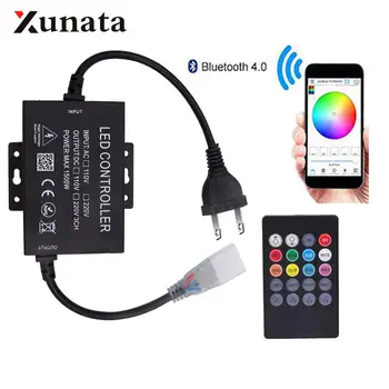 Muzica Controler Bluetooth Dimmer 750W, 1500W NE 110V UE AU UNIT 220V Pentru 5050 LED Strip Lumina de Neon IOS/Android App controller