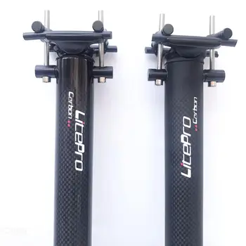LITEPRO Fibra de Carbon Seat Post 33.9 mm * 580mm 412 Pliere Biciclete Seat Tube Fibra de Carbon Ultrausor Scaun Tijă