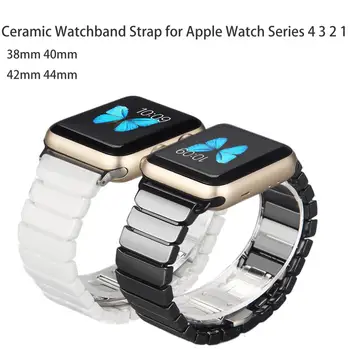 Ceramica Watchband pentru Apple Watch band 44mm 42mm Ceasul Inteligent Link-ul de Curea Brățară Ceramică Watchband seria 6 5 4 3 40mm 38mm