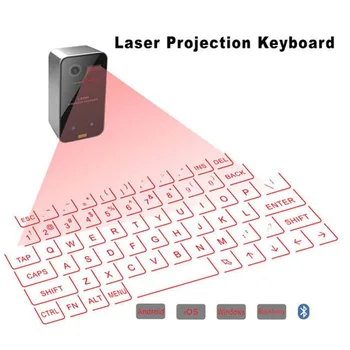 Portabil Bluetooth Virtual Keyboard cu Laser Proiector Wireless Tastatura Cu Mouse funcție Pentru iphone, Tabletă, Calculator, Telefon