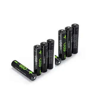 USB Reîncărcabilă Baterie Litiu-Polimer Rapid de Încărcare prin Micro USB Cablu de 1,5 V AAA Baterie Reîncărcabilă 1100mwh