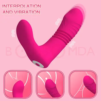Telescopic Vibrator Pentru Femeie Portabil Încălzire Fluture Chilotei Penis Artificial Vibratoare Adult Sex Toys Anal G Spot Stimulator Clitoris