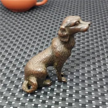 Cupru pur animalul zodiacal statuie cățeluș câine solid gatekeeper câine accesorii pentru casa decorare cadou Feng Shui sculptura din bronz