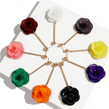 CWEEL Floare Picătură Cercei Franjuri Pentru Femei Cercei Moda Bijuterii Cercel Geometrice Declarație Boem Margele Cercei