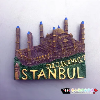 1buc Turcia Istanbul Sultanahmet Camii Moscheea Albastră Peisaj Suveniruri Turistice Frigider Magneți Pentru Frigider Bucatarie