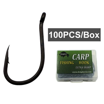 100BUC Telflon Acoperite Carp Hook Curba de Oțel Carbon de Înaltă Cârlige de Pescuit pentru Pop-up Boilies Baitholder Carp Rig Accesorii de Pescuit