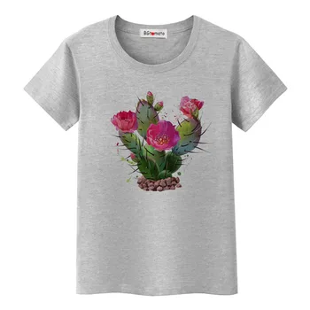BGtomato frumoase flori de cactus tricou nou stil de vânzare fierbinte drăguț minunat tricouri moale confortabil topuri casual flori de cactus tees