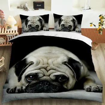 BailiPromise câine Drăguț Carpetă Acopere set de lenjerie de pat 3d capac plapuma fata de perna copii lenjerie de pat set complet
