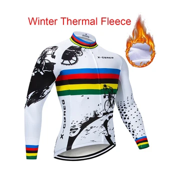 2018 Cald Iarna Thermal Fleece X-CQREG Maneca Lunga Jersey Ciclism Ropa Ciclismo Biciclete MTB Haine de Ciclism de Îmbrăcăminte Stil Popular