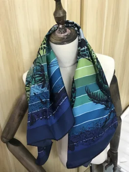 2020 new sosire brand de moda leopard model eșarfă de mătase 90*90 cm pătrat șal diagonal wrap pentru femei lady cadou