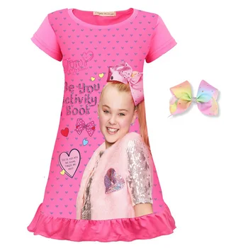De înaltă calitate Rochii Fete jojo siwa Rochie pijamale Copii, pijamale de Design de moda pentru Copii Haine de fata Printesa Vestidos 6-14Y