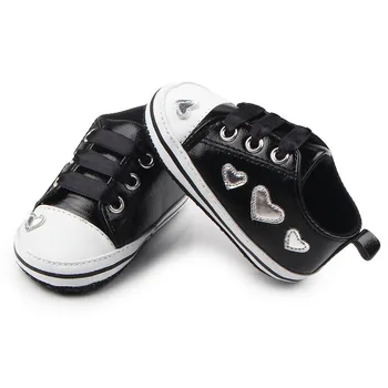 Copii Băieți Fete Pantofi Adidasi Nou-născut din Piele PU Inima în Formă de Talpă Moale Prewalkers pentru 0-18 luni copii mici
