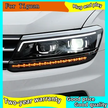 Styling auto pentru VW Tiguan Faruri 2017 Noul Tiguan LED Faruri LED DRL Bi Xenon Lentile Faruri Dinamice de semnalizare