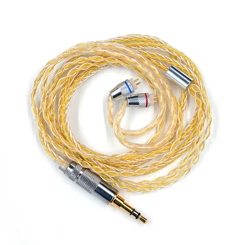 CCA KZ Căști Aur, Argint Amestecat Placat cu Upgrade Cablu Căști de Sârmă Pentru KB06 KB10 C10 C16 Zs10 Pro As10 A10 ASX ZAX ZSX EDX