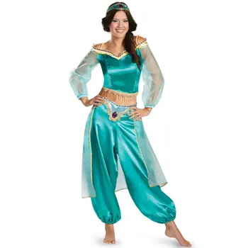 Umorden Basm Lampa lui Aladdin Aladdin Costum Printesa Jasmine Costume pentru Bărbați Adulți Femei Cuplu Arab Îmbrăcăminte