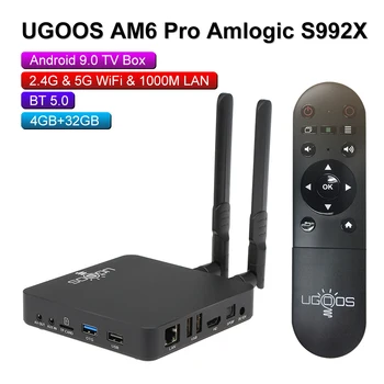 UGOOS AM3 / AM6 TV Box Android 9.0 4 GB / 32GB 2.4 G & 5G WiFi Set Top Box Amlogic S922X 1000M LAN BT 5.0 HD 4K Smart Media Player