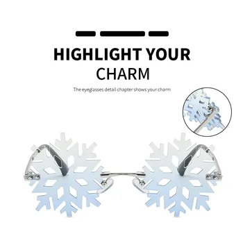 SHAUNA Moda Zăpadă de Crăciun ochelari de Soare Unic, fără ramă Petrecere Ochelari