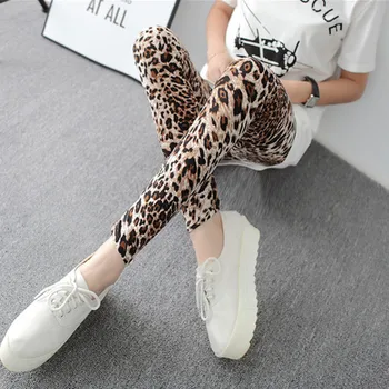 Vara Noua Moda Euramerican Gotic Lapte Negru Jambiere Leopard Stil Punk Rock Sexy Jambiere Pantaloni Pentru Femei