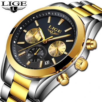 Bărbați ceas LIGE Brand de Lux Plin de oțel Cuarț ceasuri pentru Bărbați Impermeabil Militar Rochie Sport Man Fashion Casual Relogio Masculino