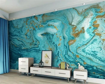 Beibehang foto Personalizat tapet 3D original albastru gold apa de cereale munte moda marmură fundal de perete decor acasă