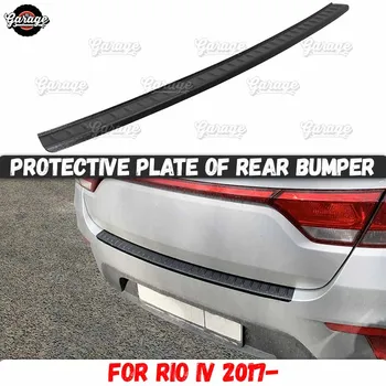 Garda de bara spate pentru Kia Rio Sedan 4 2017 - ABS plastic accesorii placă de protecție de la zgârieturi tapiterie auto tuning styling