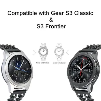 22mm din Oțel Inoxidabil Curea pentru Samsung Galaxy Watch 46mm SM-R800 Sport Band Capăt Curbat Curea brățară Brățară