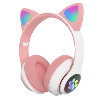 Drăguț CONDUS de Pisică Ureche Bluetooth Căști Wireless Pliabil Pisică Ureche Căști de Gaming Headset Pentru Muzică cu Căști Cu Microfon