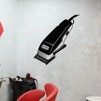 Masina Tunsoare Frizer Salon De Coafură Autocolante De Vinil Barber Shop Decor Decalcomanii De Perete Amovibil Murală Tapet A136
