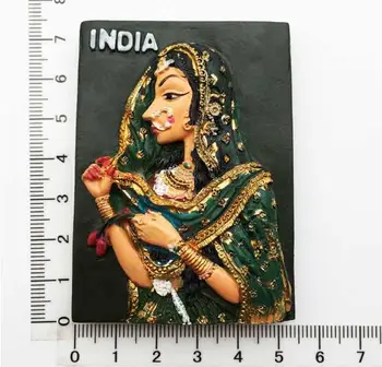 India Suveniruri Sari Fata Magnet De Frigider Magneți De Frigider Autocolante Decor Acasă