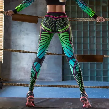2019 Pantaloni De Yoga Pentru Femei Talie Mare De Imprimare De Sport Legging De Fitness, Sală De Funcționare Colanti Sport De Sex Feminin Atletic Respirabil Legin Pantaloni