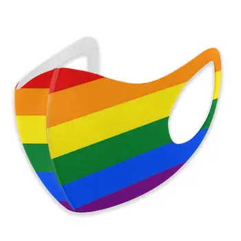 Mască de praf Steag Curcubeu Gay Pride Lesbiene Banner Benzi de Gura, Masca pentru Adult Copii Windproof Lavabile Refolosibile