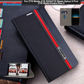 Caz de piele Pentru ZTE Blade A7S 2020 Caz Flip Pentru ZTE Blade Optus X Pro Lama Evoca Plus 2 Caz Telefon Moale din Silicon Capac Spate