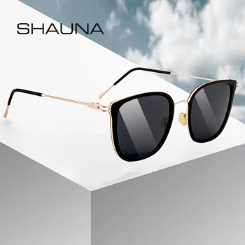 SHAUNA Retro ochelari de Soare Polarizat Femei de Moda Dreptunghi Ochelari de Soare Barbati UV400