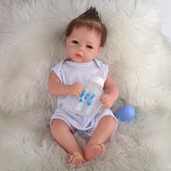 Renăscut Baby Doll 20 De Centimetri Realiste Copil Nou-născut Silicon Vinil Papusa Cadou Jucărie pentru Copii cadou de Crăciun